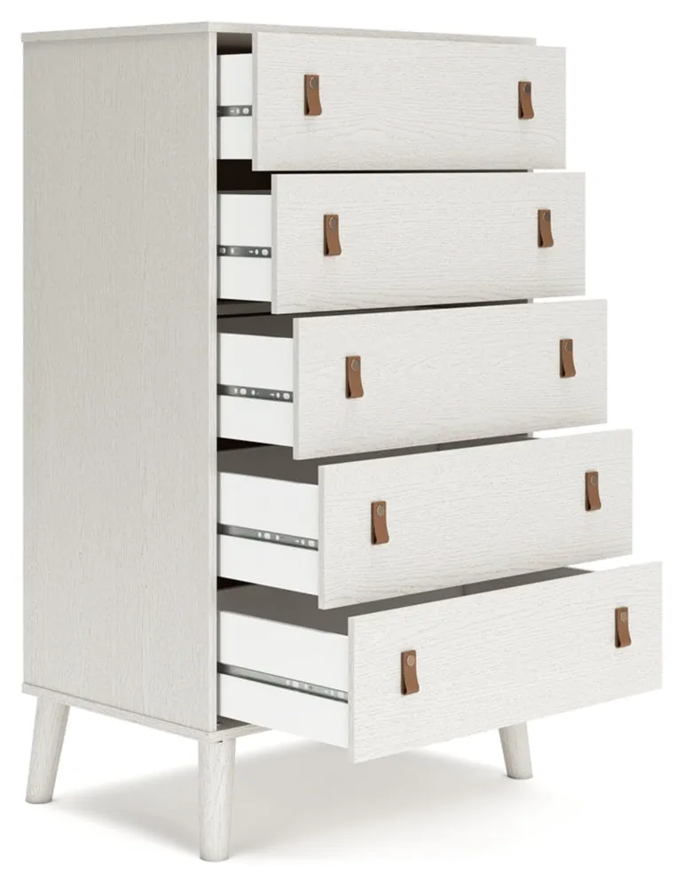 Aprilyn Queen Bookcase Headboard with Dresser, Chest and Nightstand