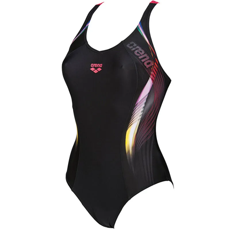 Arena - Fluency V Back Ladies Swimsuit - Black/Red