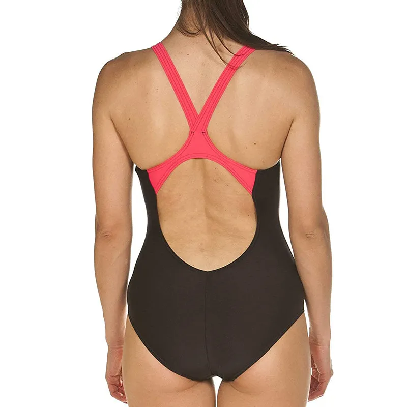 Arena - Fluency V Back Ladies Swimsuit - Black/Red
