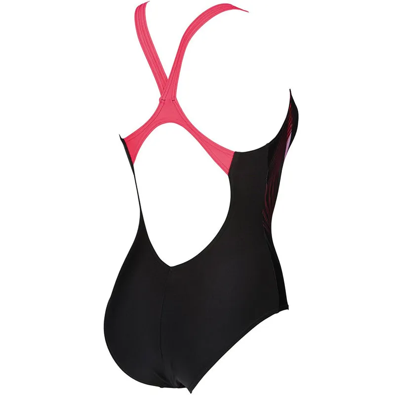 Arena - Fluency V Back Ladies Swimsuit - Black/Red