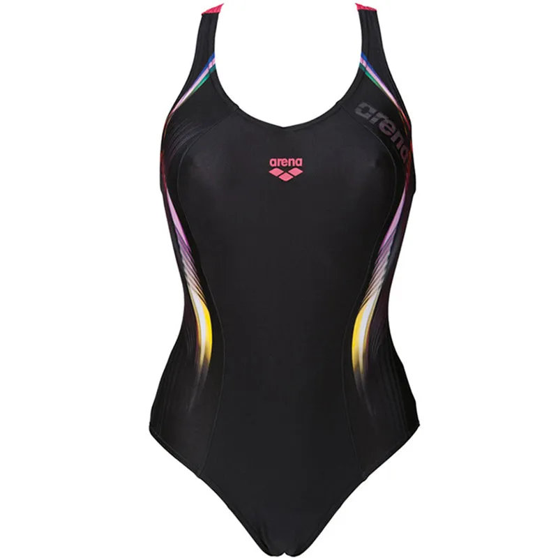 Arena - Fluency V Back Ladies Swimsuit - Black/Red