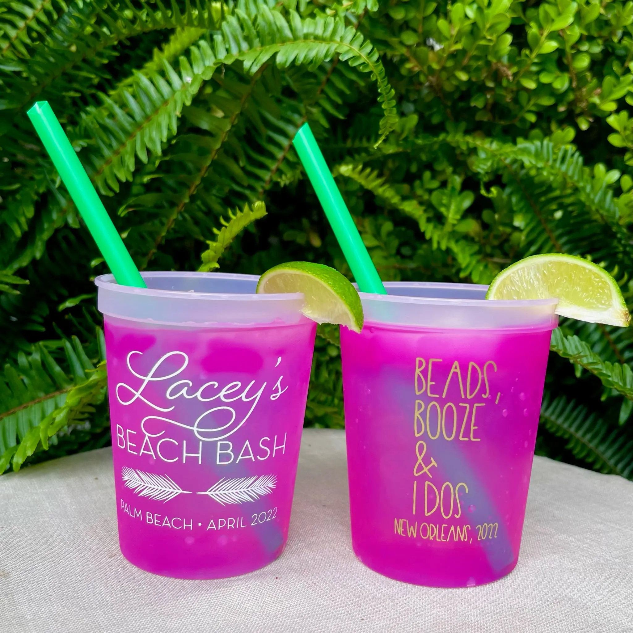 Bachelorette Beach Bash Mood Changing Cups