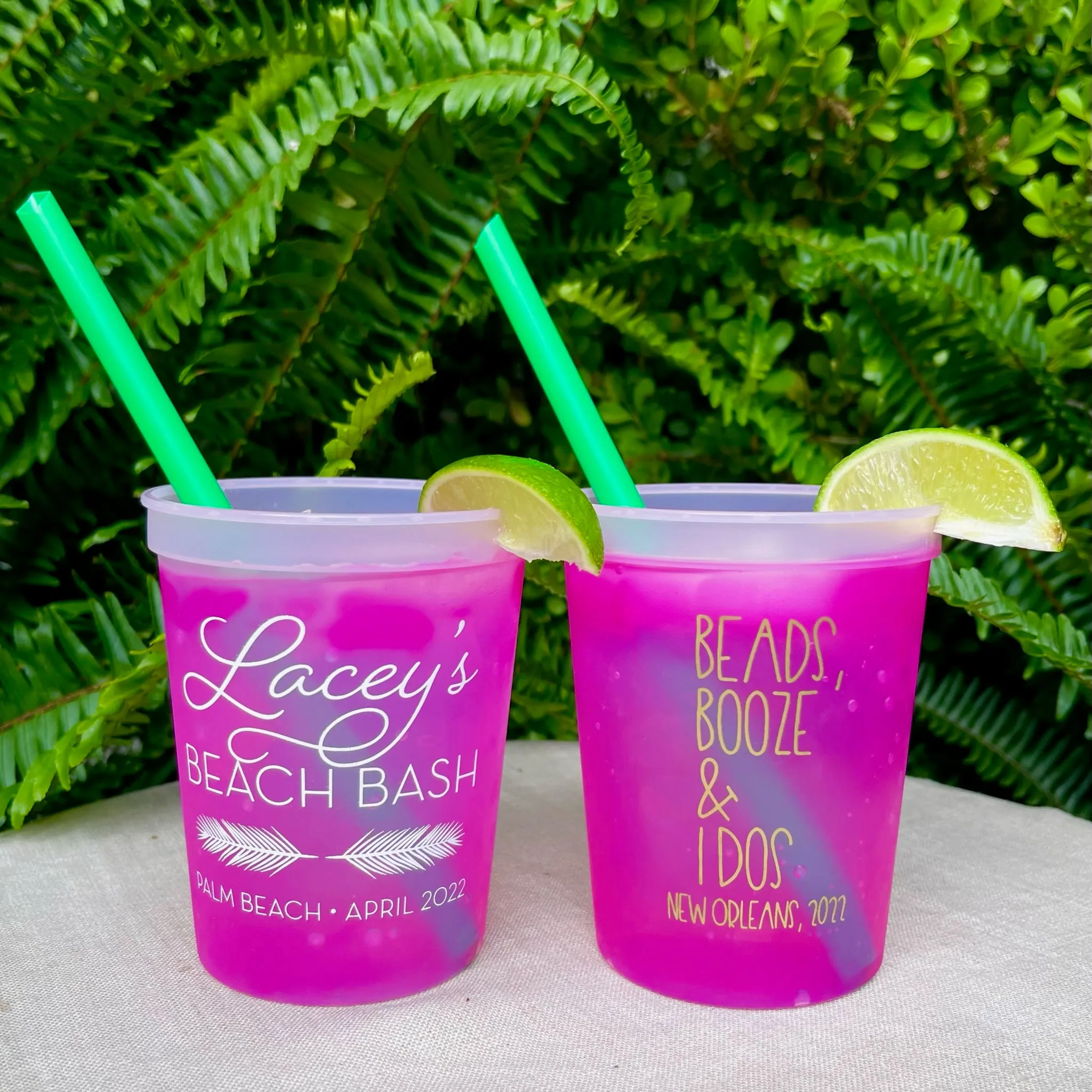 Bachelorette Beach Bash Mood Changing Cups