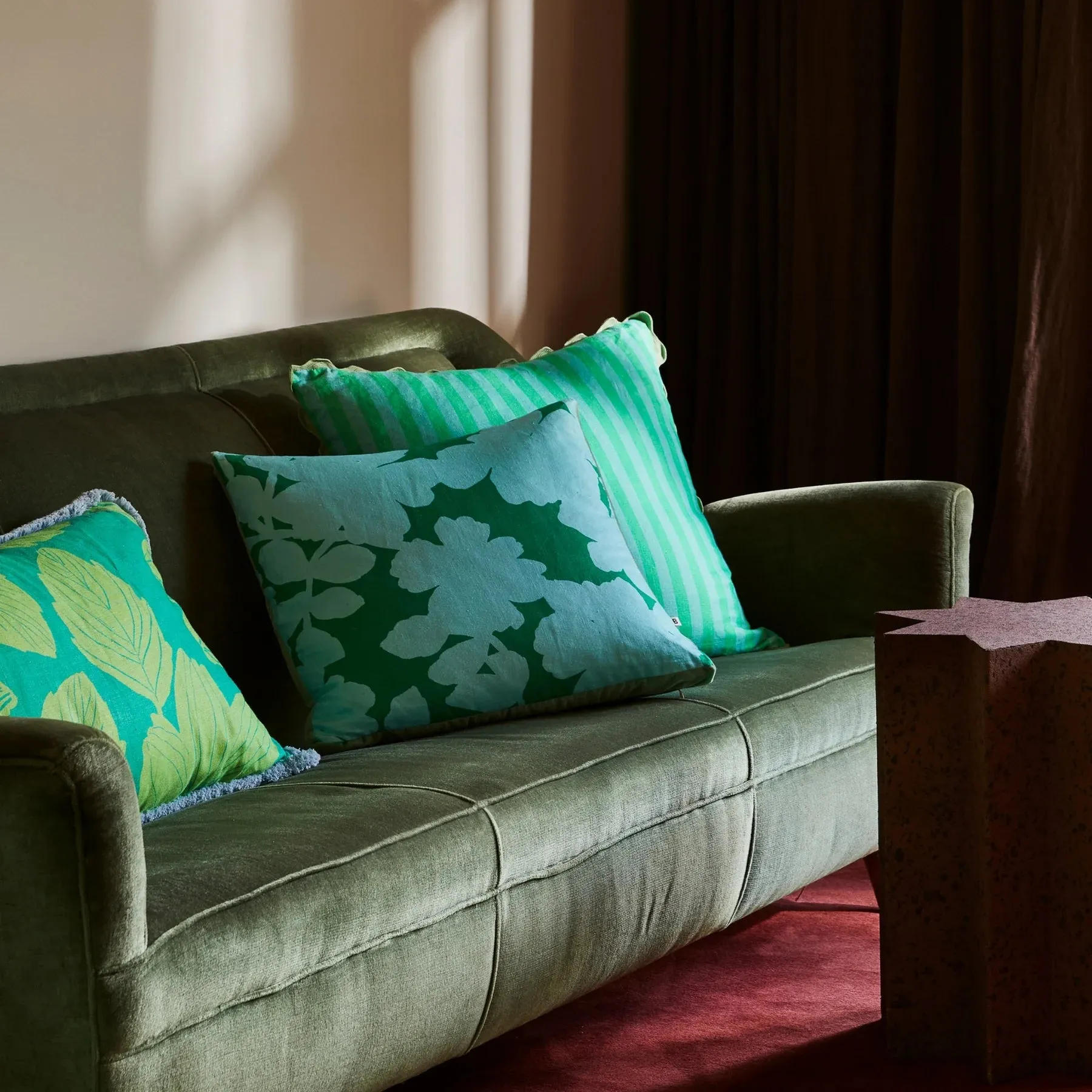 Bonnie & Neil Carmine Blue Cushion 50cm