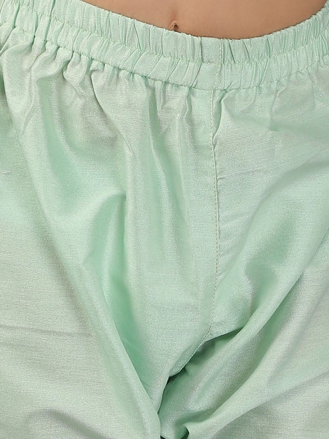 Boy's Mint Green Kurta And Pyjama - Vastramay Boys