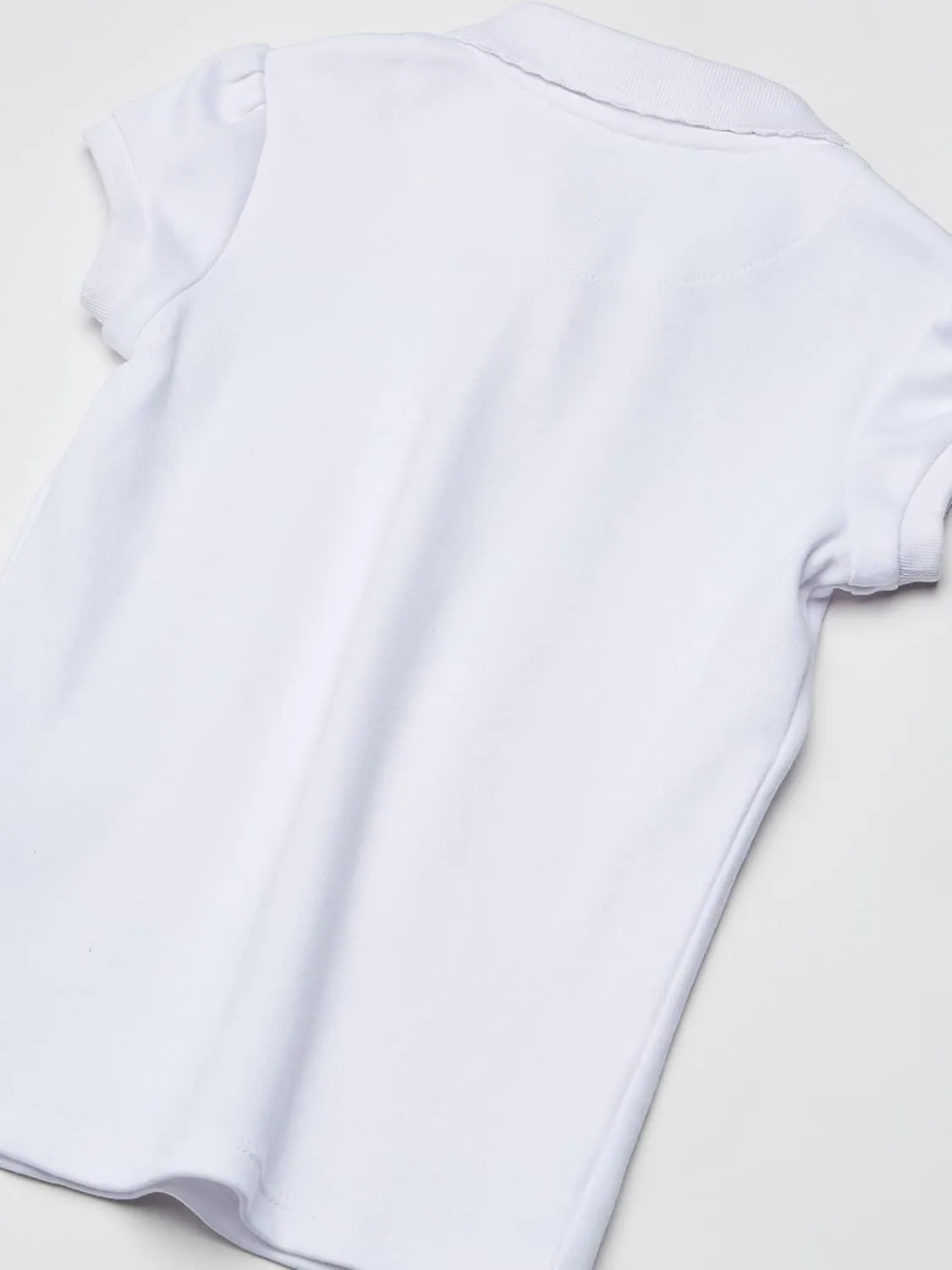 Chaps Girls' School Uniform Short Sleeve Interlock Polo