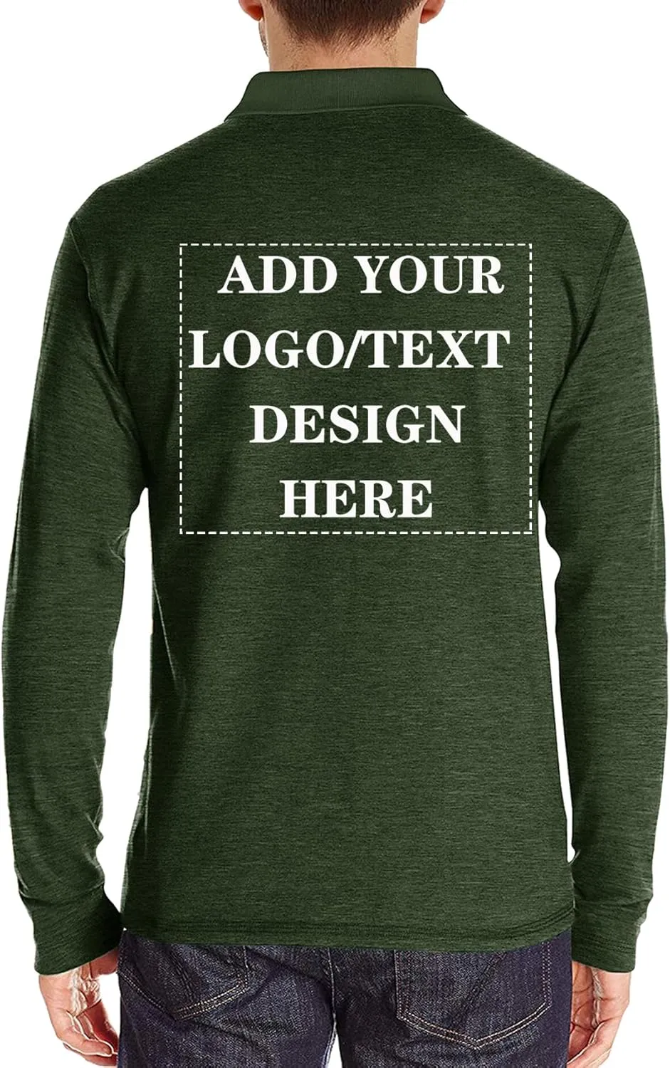Custom Polo Shirts for Men Casual Short/Long Sleeve Personalized Tee Shirts Customized Golf T Shirt with Pockets
