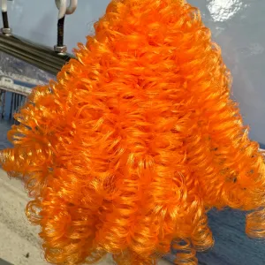 DG Curly Nylon Bright Pumpkin N1985 10mm 1oz/28g 36in/92cm Doll Hair