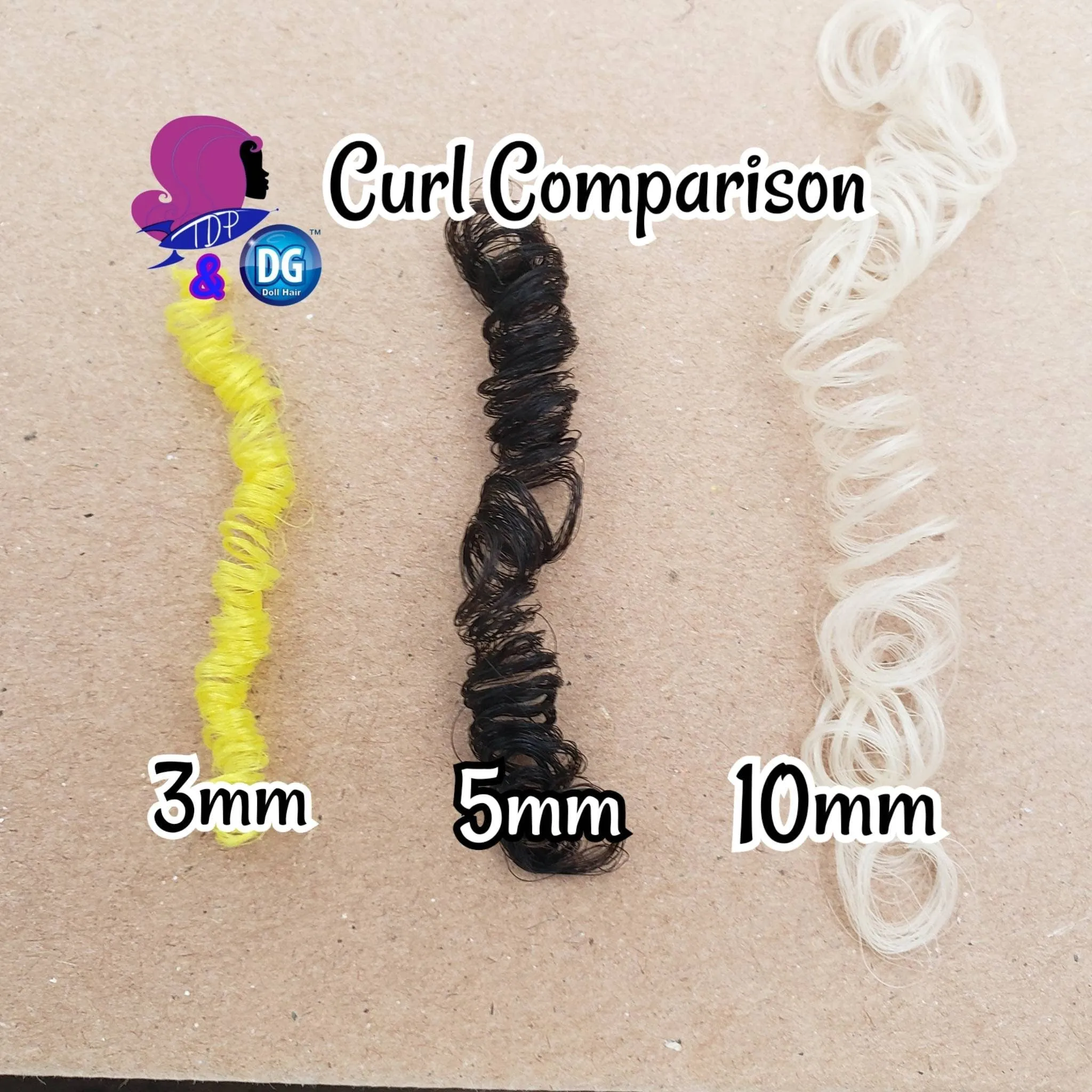 DG Curly Nylon Cherry Bomb JN4104 3mm 1oz/28g 36in/92cm Doll Hair