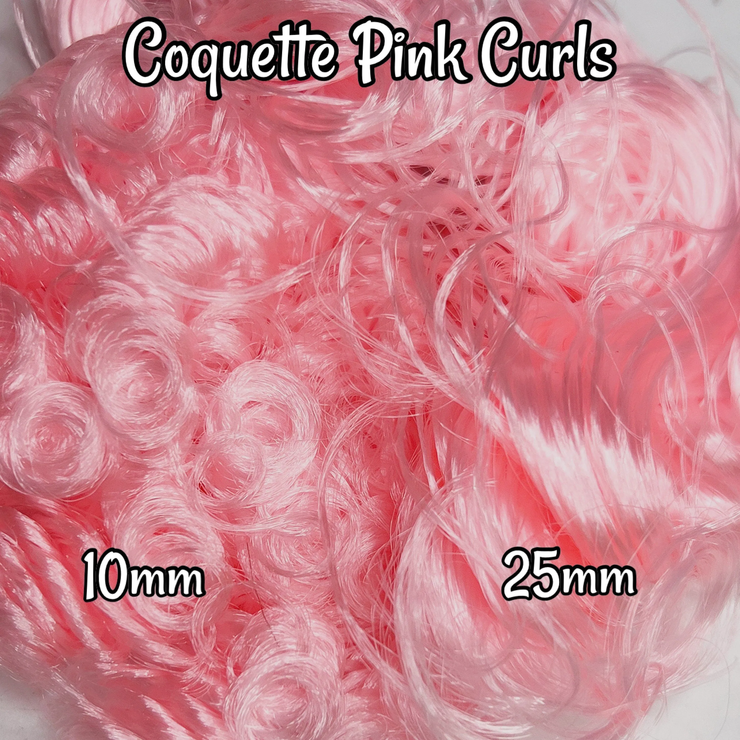 DG Curly Nylon Coquette Pink N3056 1oz/28g 36in/92cm Doll Hair