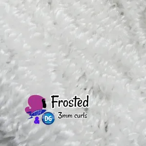 DG Curly Nylon Frosted JN4000 3mm 1oz/28g 36in/92cm white Doll Hair