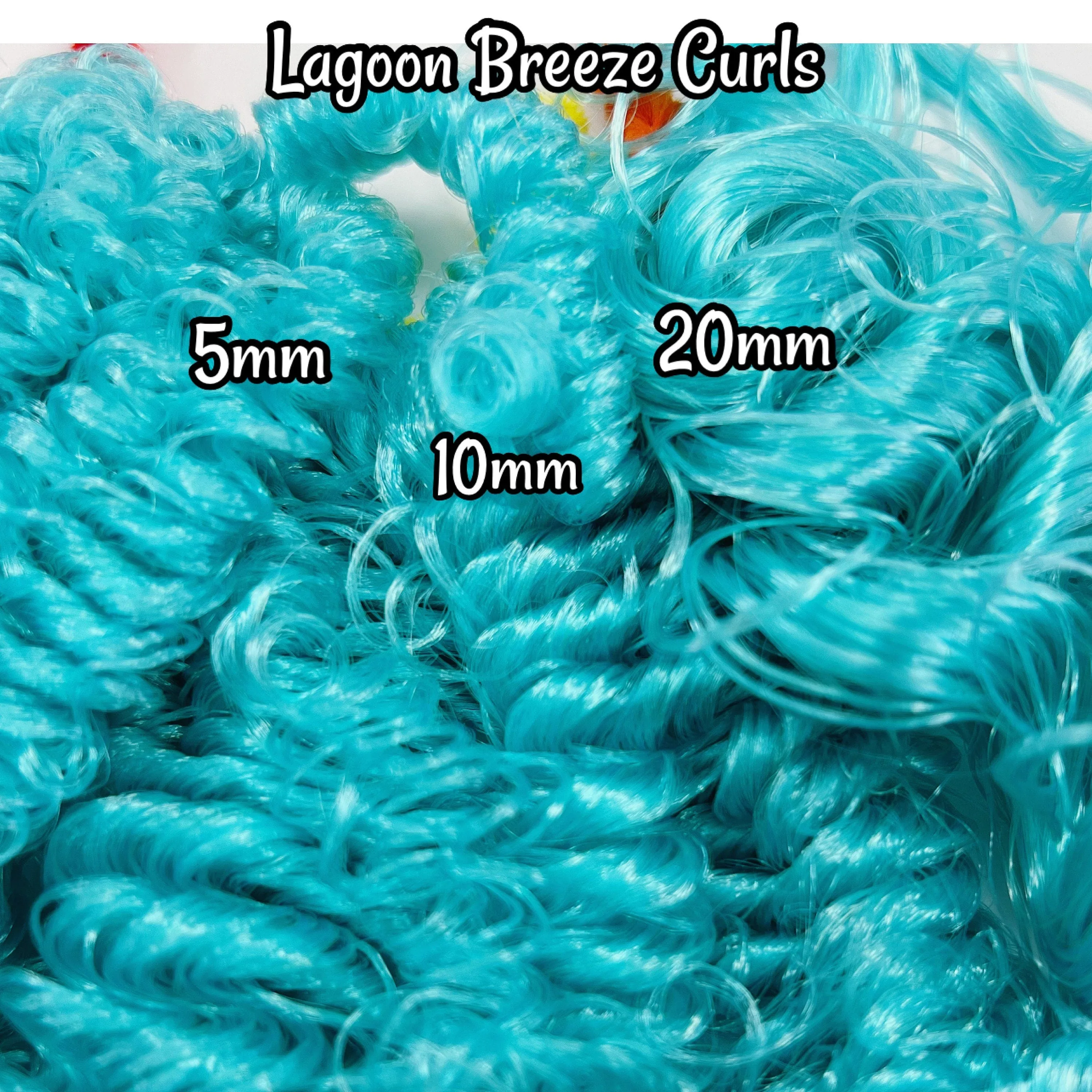 DG Curly Nylon Lagoon Breeze NH008 1oz/28g 36in/92cm Doll Hair