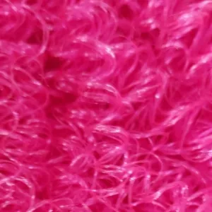 DG Curly Nylon Vibrant Pink Shimmer YN1425A 12mm 1oz/28g 36in/92cm Doll Hair