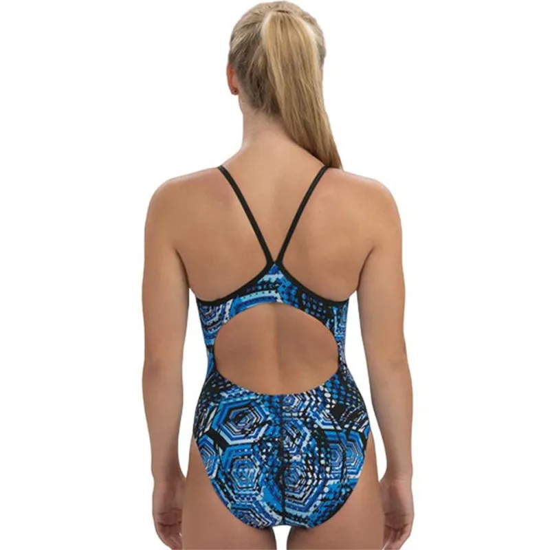 Dolfin - Reliance Hive V-Back Once Piece Swimsuit (Blue)