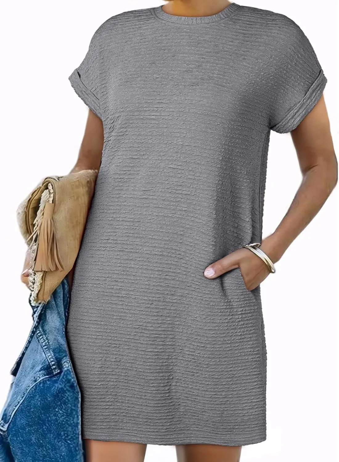 EVALESS Womens Summer Dresses Fashion 2025 Short Sleeve Spring Mini Dress Casual Beach Vacation Clothes Dresses