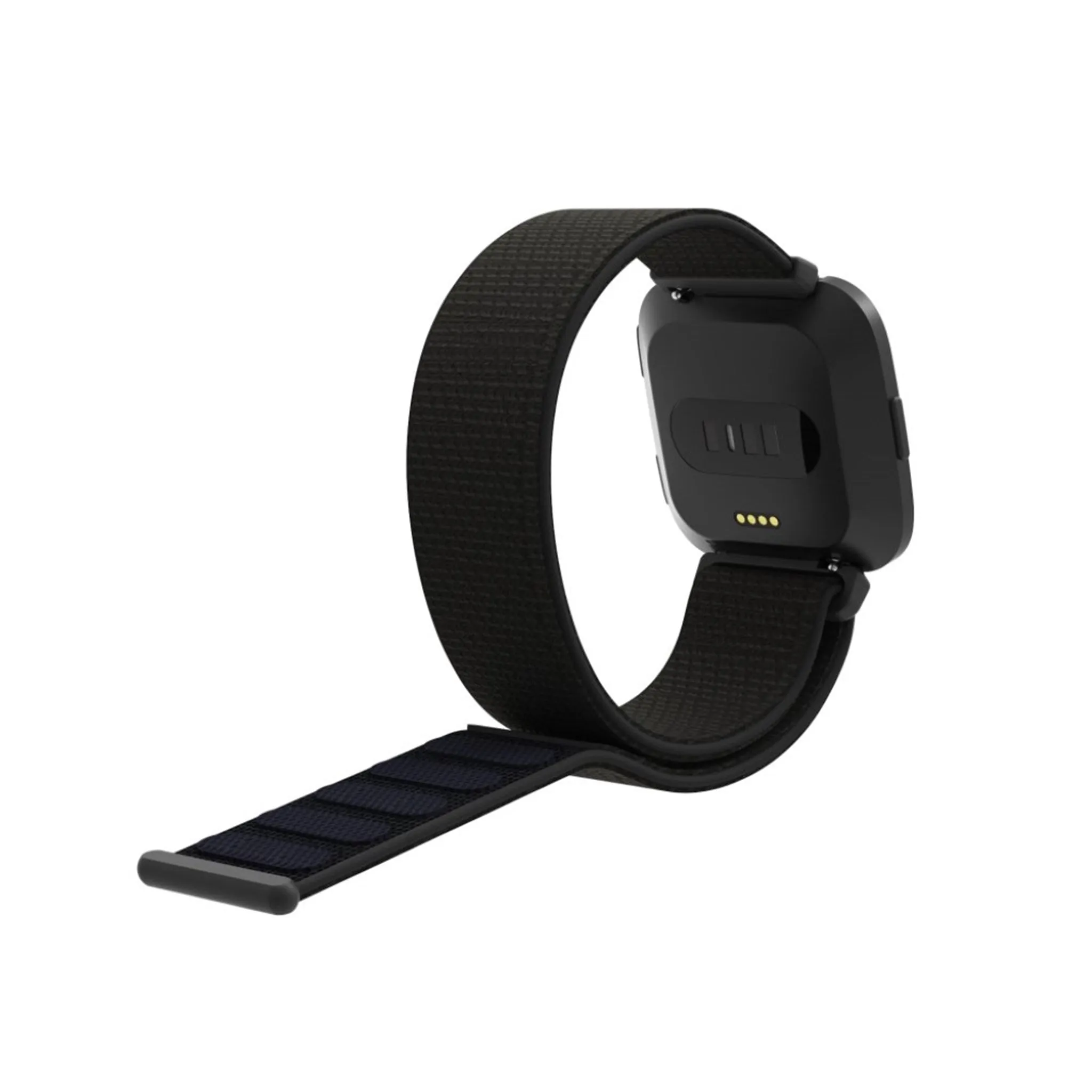 Fitbit Versa velcro closure flexible watchband - Black