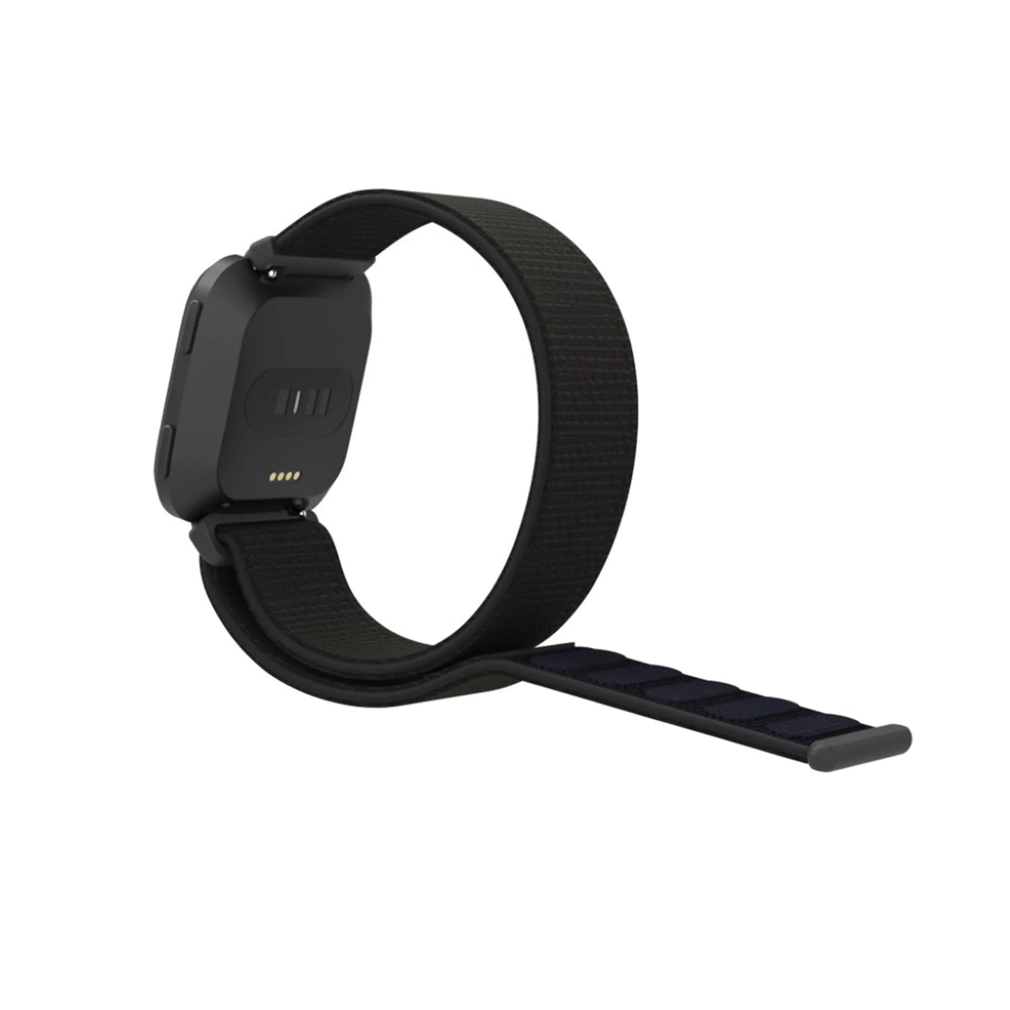 Fitbit Versa velcro closure flexible watchband - Black