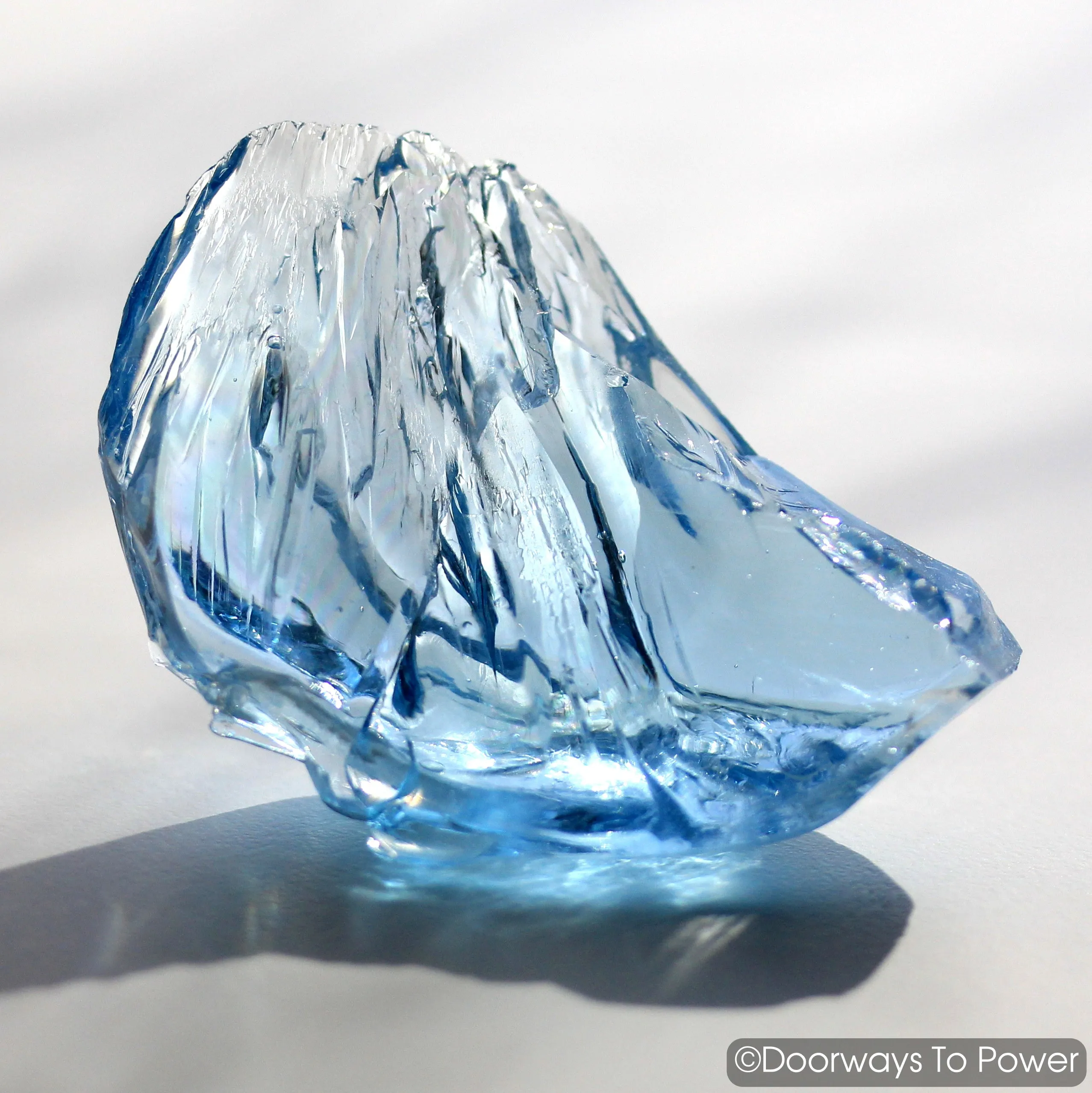 Galactic Oceanic Blue Sirius Monatomic Andara Crystal w/ Rainbows 'New Interstellar Energy'