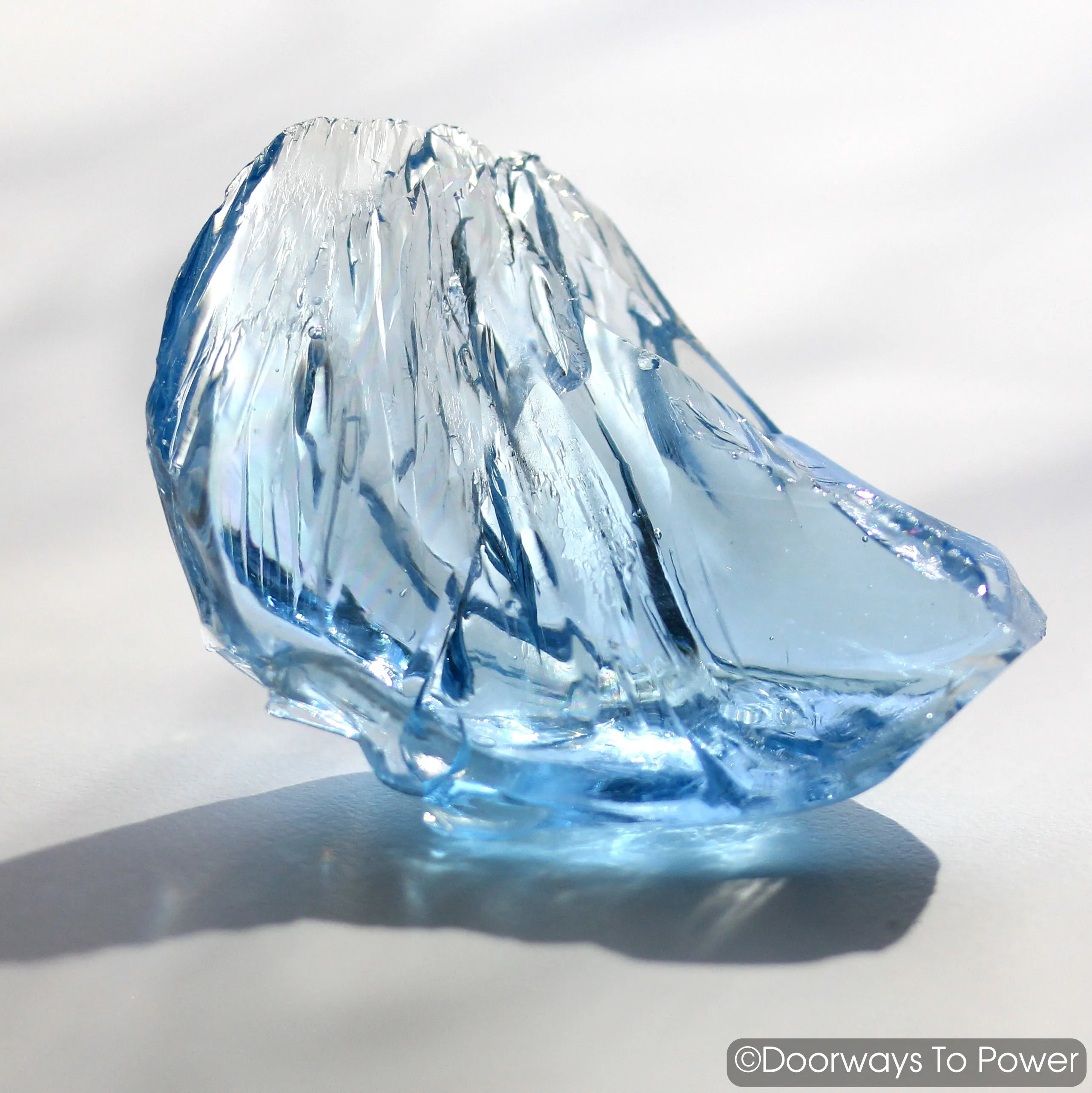 Galactic Oceanic Blue Sirius Monatomic Andara Crystal w/ Rainbows 'New Interstellar Energy'