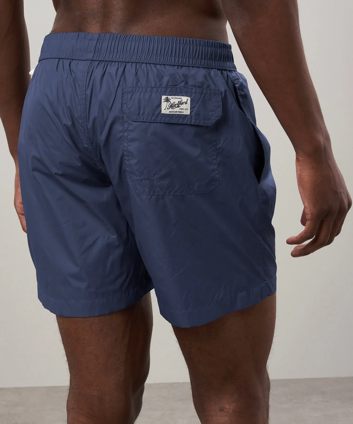 Hartford Nylon Navy Swim Trunks