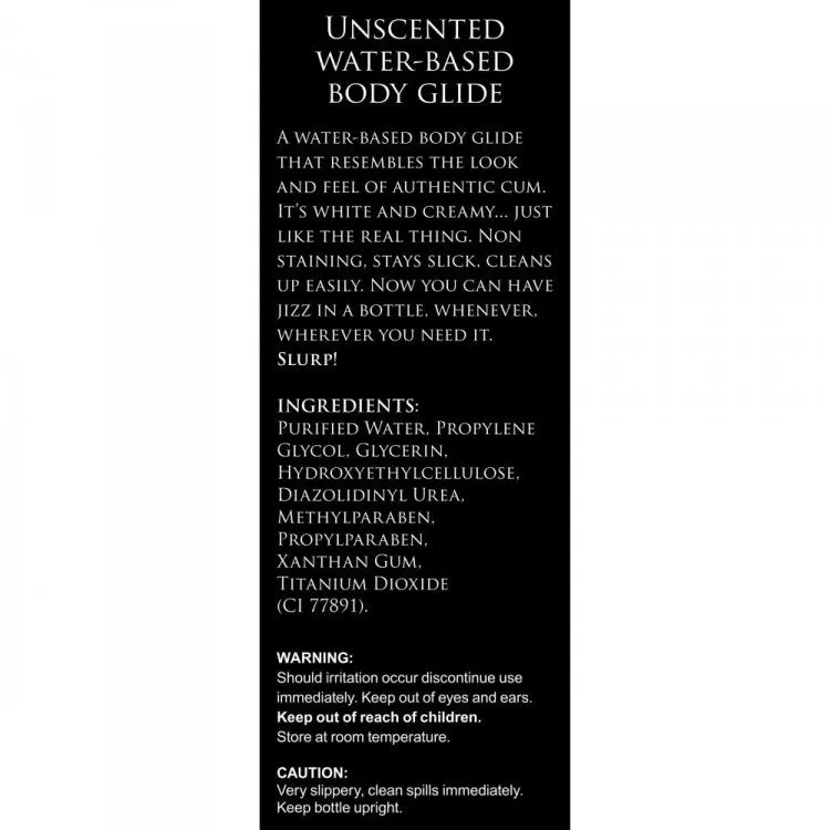 Jizz Unscented Water-Based Lube - 34oz