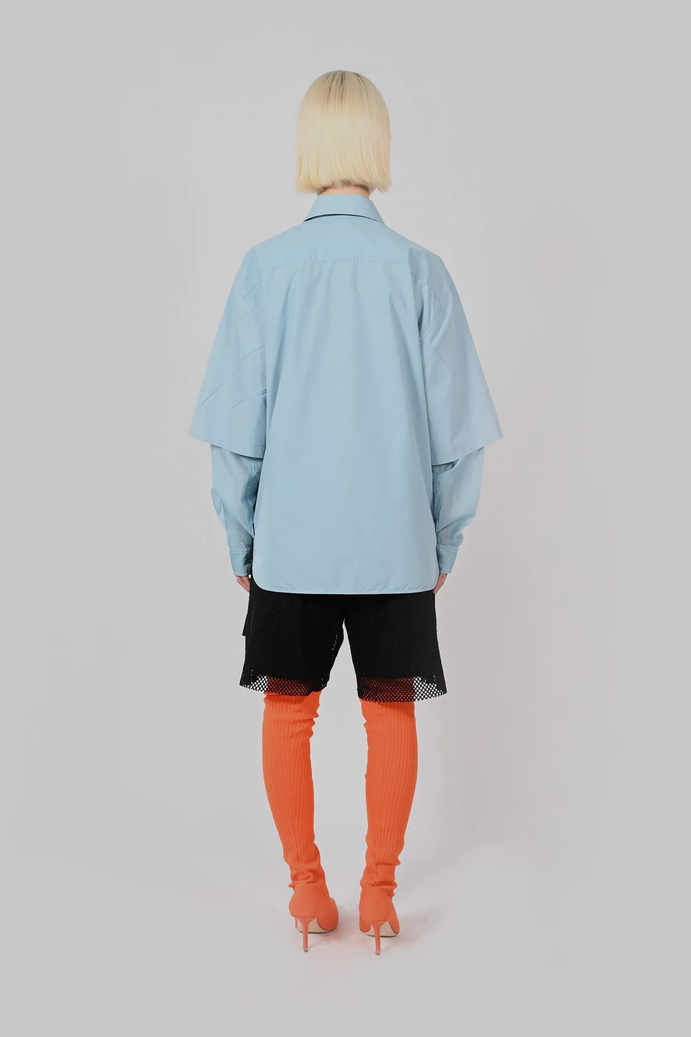 LS Double Layer Wave Seam Shirt Unisex