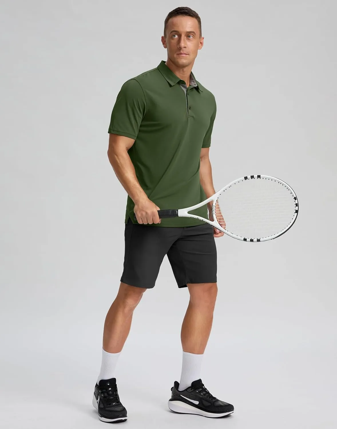 Men's Golf Shirts Dry Fit Moisture Wicking Performance Short Sleeve Collared Polo Shirts for Casual Athletic Business