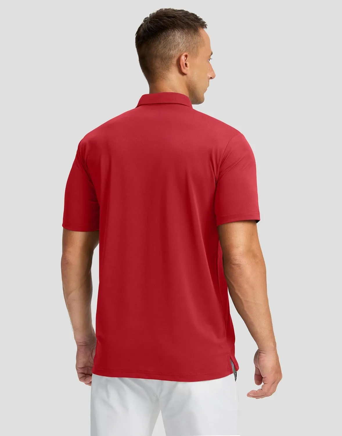 Men's Golf Shirts Dry Fit Moisture Wicking Performance Short Sleeve Collared Polo Shirts for Casual Athletic Business