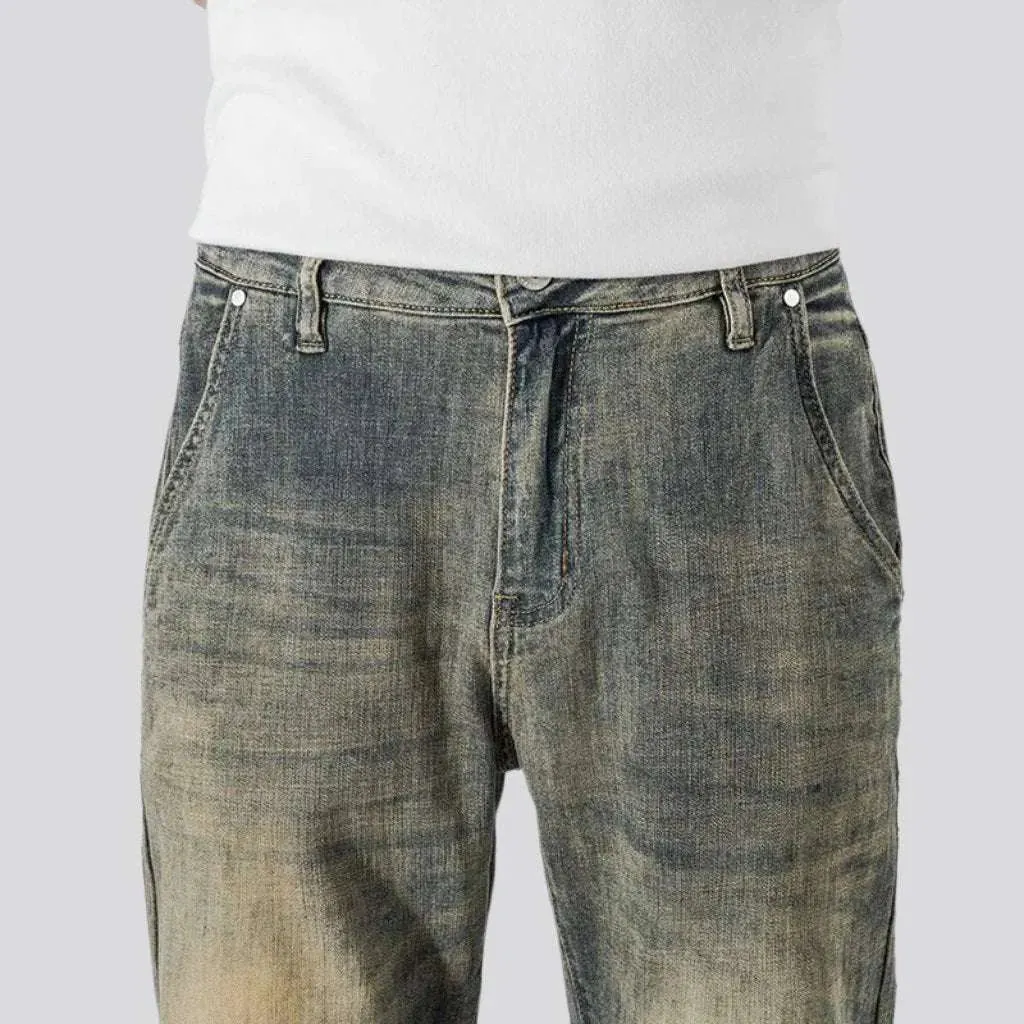 Men's whiskered jeans