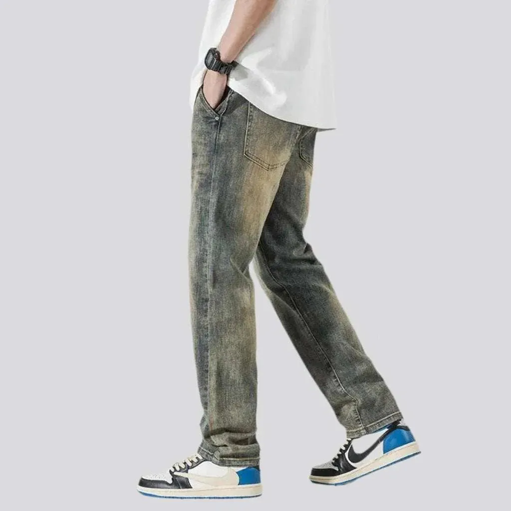 Men's whiskered jeans