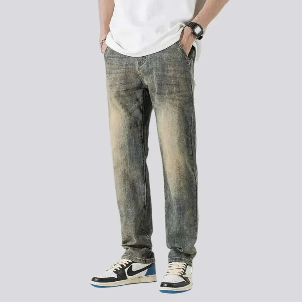 Men's whiskered jeans