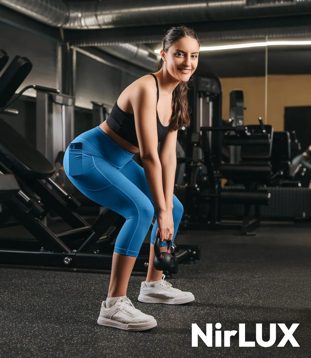 Nirlon NirLUX Capri Leggings for Women - NirLUX Capri Leggings with Pockets for Women, Regular & Plus Size Yoga Pants