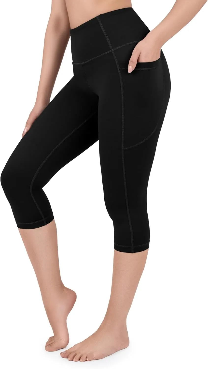Nirlon NirLUX Capri Leggings for Women - NirLUX Capri Leggings with Pockets for Women, Regular & Plus Size Yoga Pants