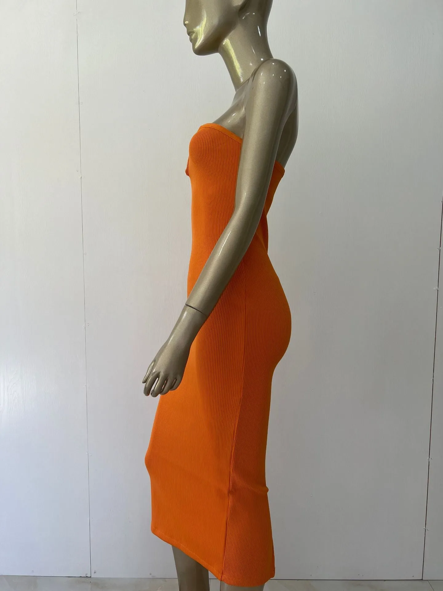 Pre Order:  Sweetheart Neckline Strapless Midi Dress
