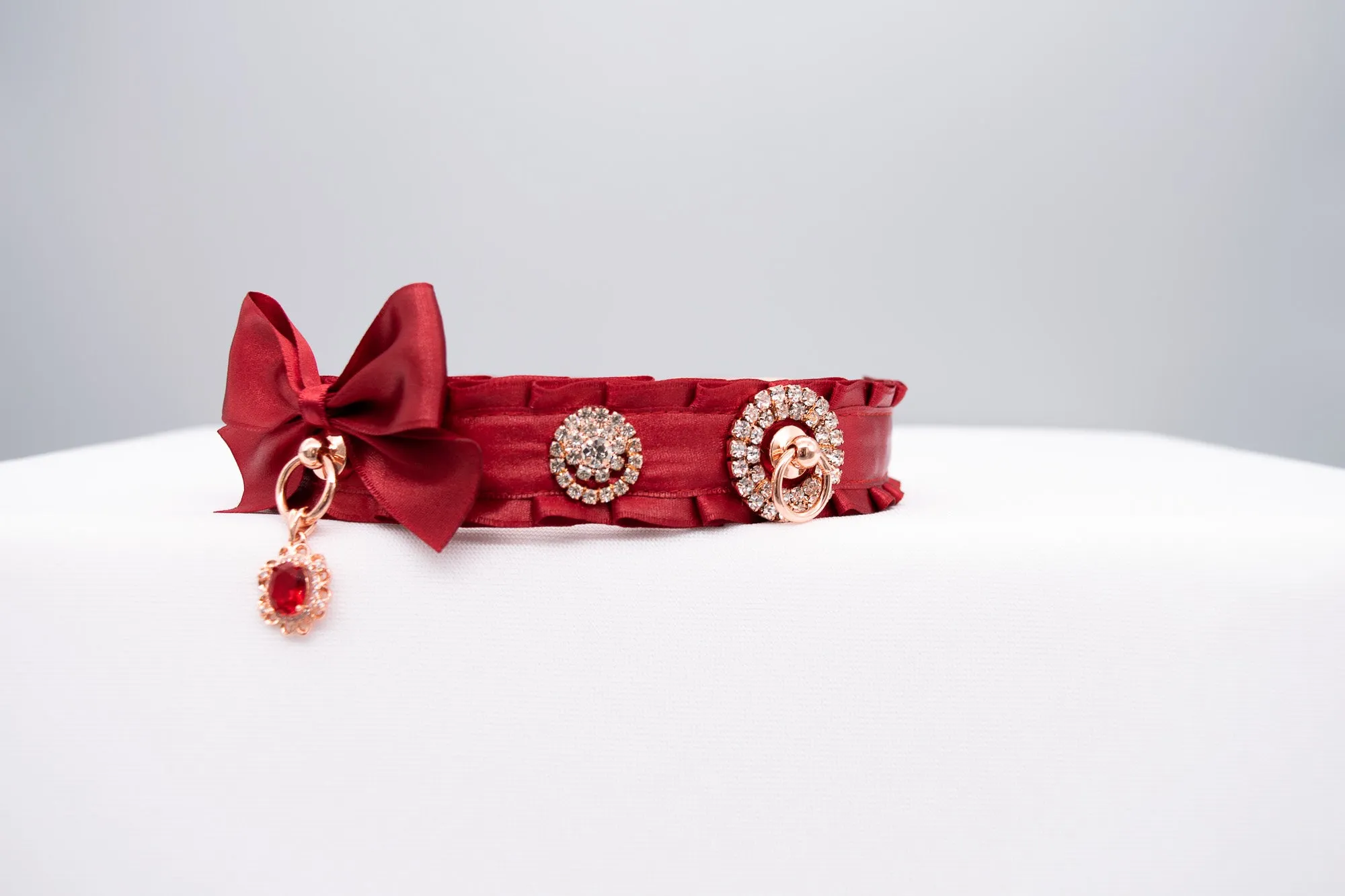 Red and Rose Gold Luxe Sparkle Collar