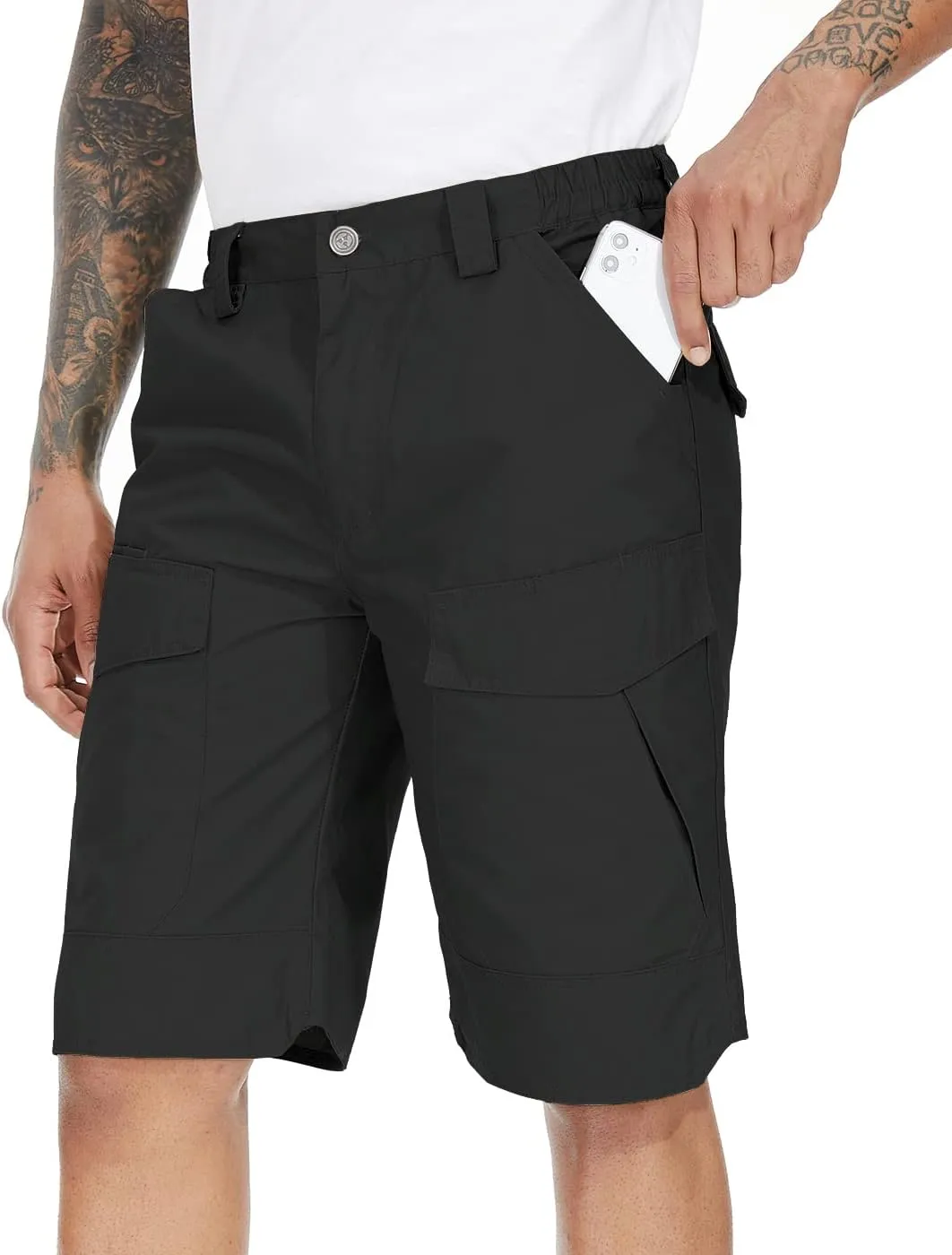 ReFire Gear Men's Urban Tactical Military EDC Cargo Shorts Rip Stop Cotton Outdoor Camo Shorts