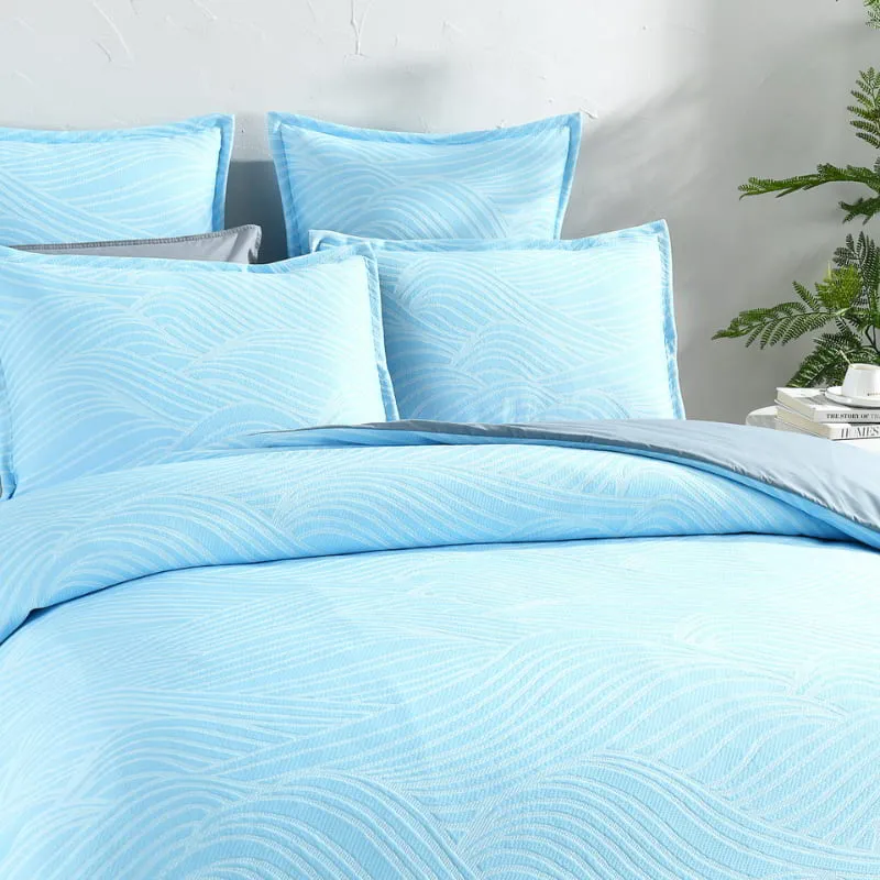 Renee Taylor Oscillate Sky Quilt Cover Set