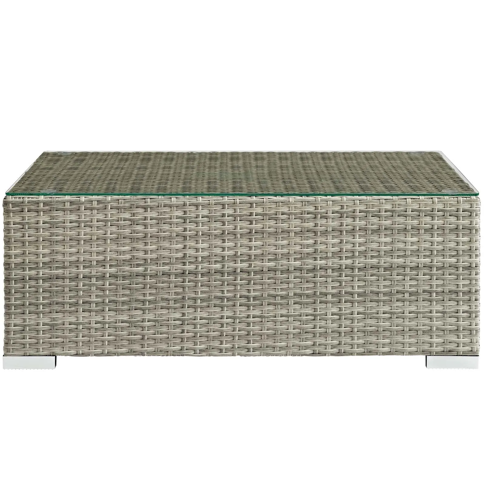 Repose Outdoor Patio Coffee Table In Light Gray