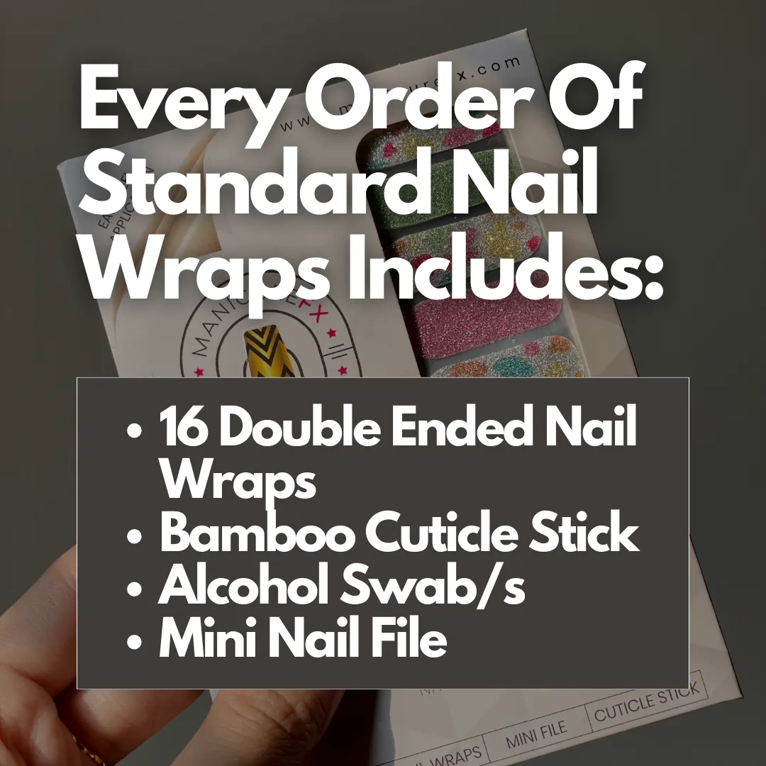 Scarlet Red French Tip Nails - Nail Wraps (Standard)