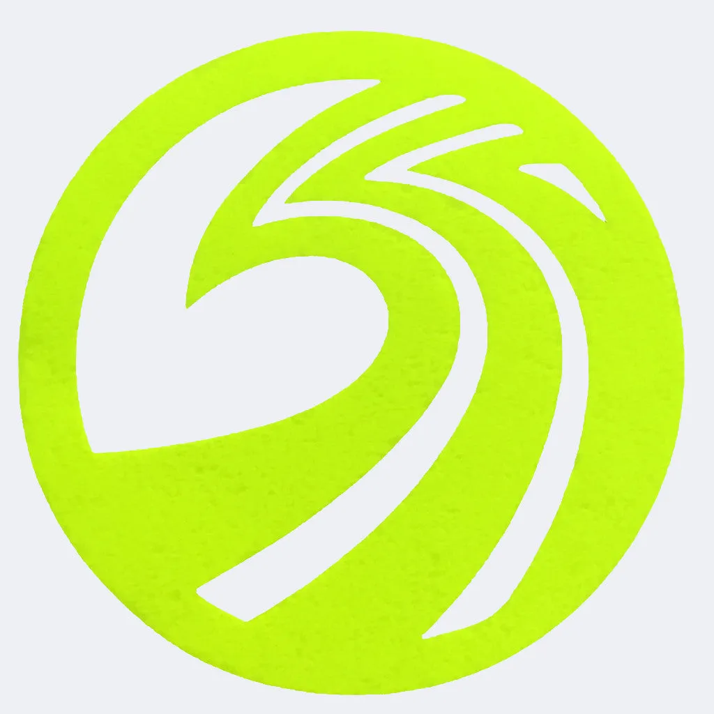 SSS - OG Wave Transfer Sticker - 3" Neon Yellow