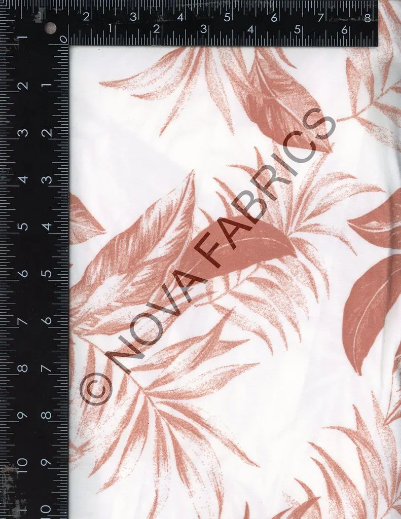 SUPER SOFT POLYESTER SPANDEX DBP / DTY BRUSHED TROPICAL LEAVES [NFT210503A-009]