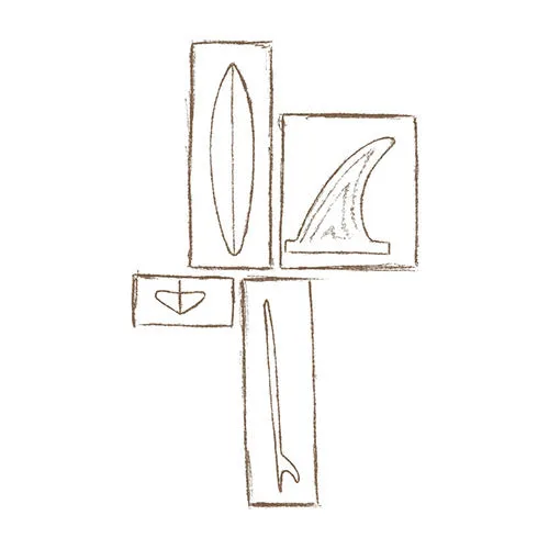 Surf Shapes Surf Art for Licensing