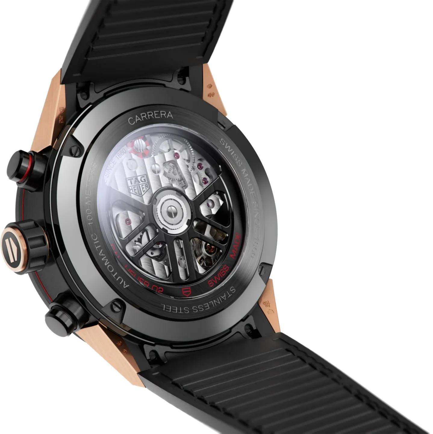 TH Watch Carrera AutoMTic Chronograph Calibre Heuer 2 Rose Gold
