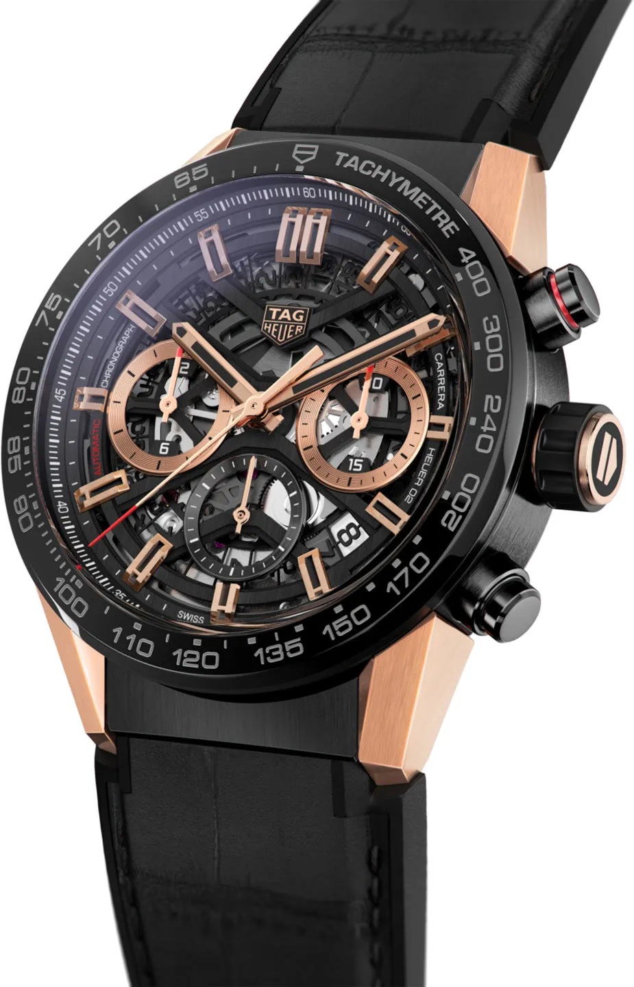 TH Watch Carrera AutoMTic Chronograph Calibre Heuer 2 Rose Gold