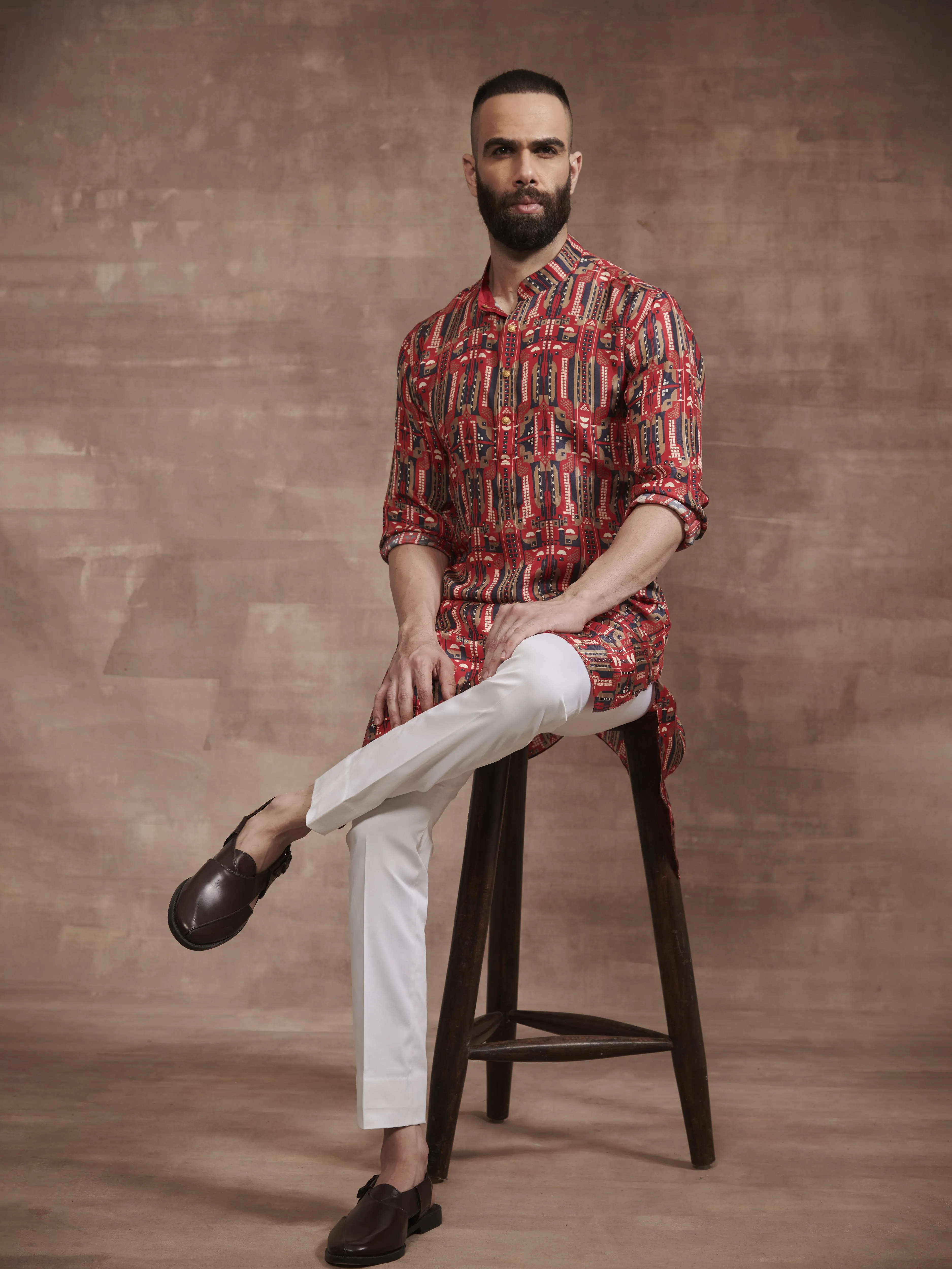 THE ART NOUVEAU PRINTED KURTA