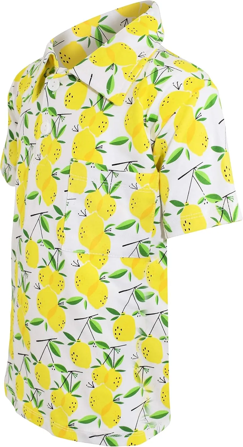 Unique Baby Short Sleeve Collared Boys Polo Shirt, Toddler Kids Polo Shirts