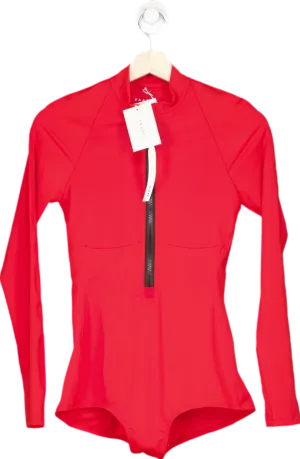 Vaara Red Short Unibody Swimsuit UK M