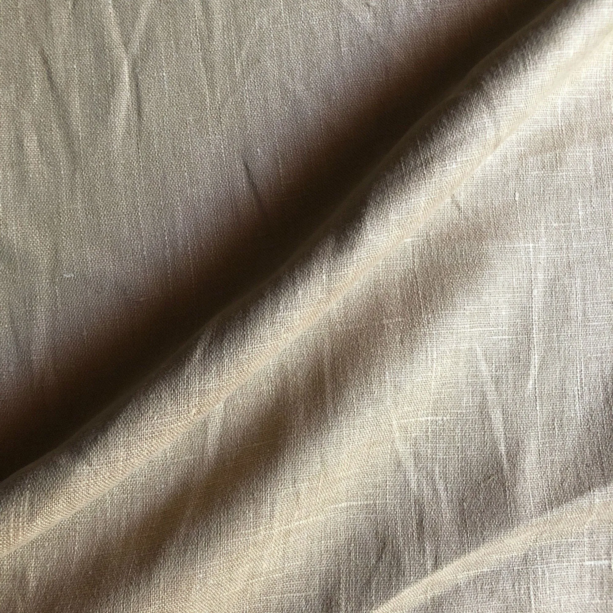 Wheat Contemporary Solid Linen Upholstery Fabric 54"