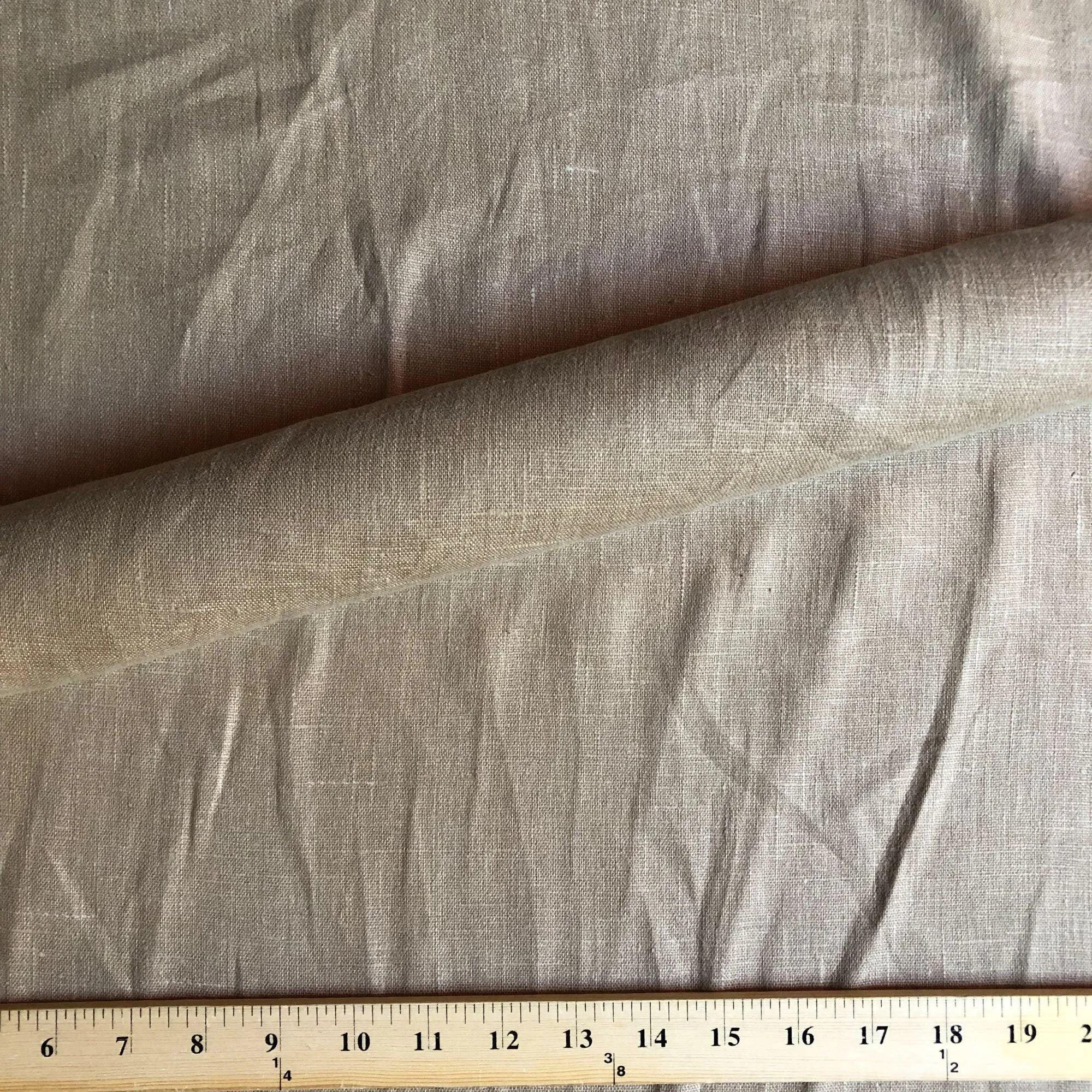Wheat Contemporary Solid Linen Upholstery Fabric 54"