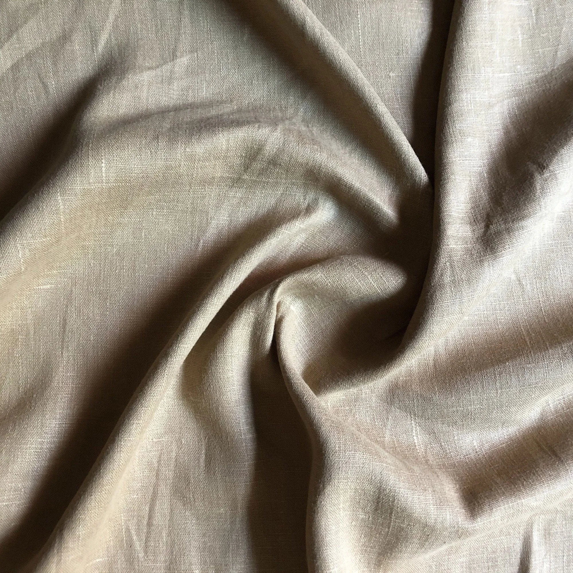 Wheat Contemporary Solid Linen Upholstery Fabric 54"